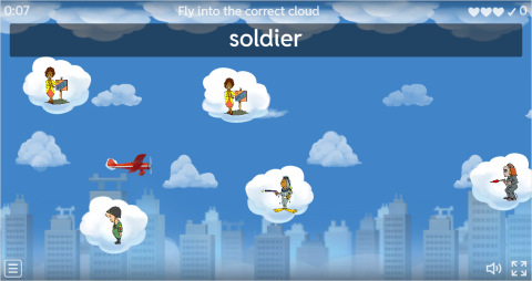 Jobs ESL Vocabulary Airplane Game
