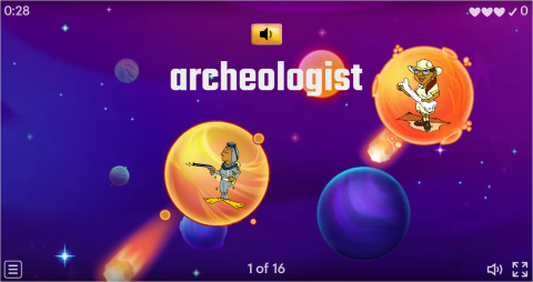 Jobs ESL Vocabulary Flying Fruit Game