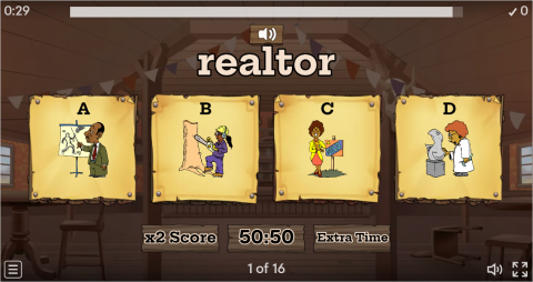 Jobs ESL Interactive Vocabulary Quiz Show