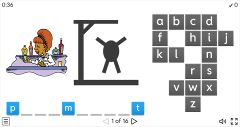 Jobs Vocabulary ESL Interactive Hangman Game