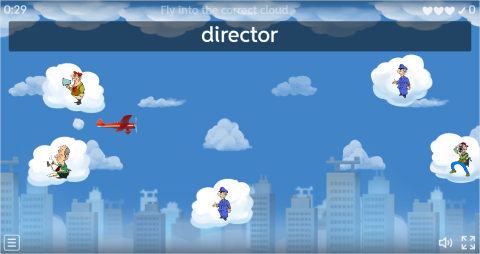 Jobs ESL Vocabulary Airplane Game