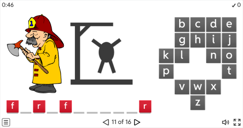 Jobs Vocabulary ESL Interactive Hangman Game