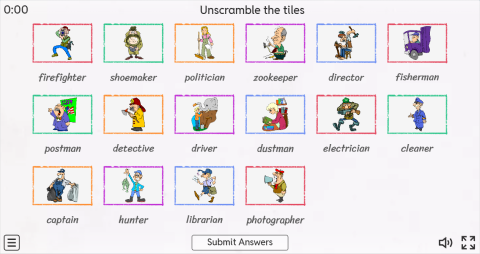Jobs ESL Interactive Match Up Worksheet