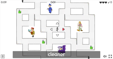 Jobs ESL Vocabulary Maze Chase Game