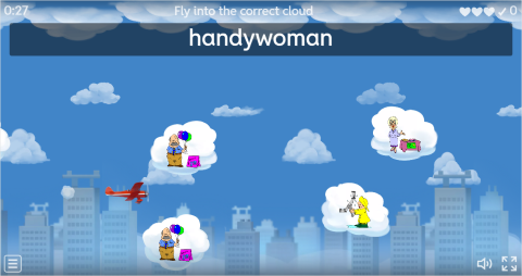Jobs ESL Vocabulary Airplane Game