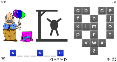 Jobs Vocabulary ESL Interactive Hangman Game
