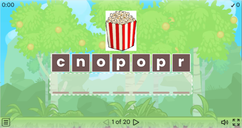 Junk Food Vocabulary ESL Interactive Anagram