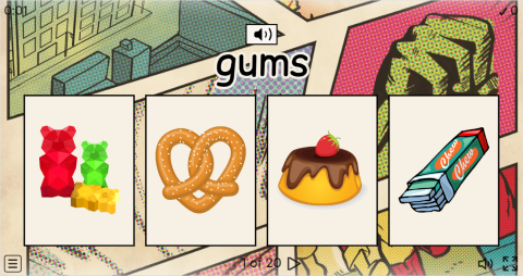 Junk Food ESL Interactive Vocabulary Quiz
