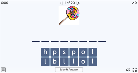 Junk Food ESL Interactive Spell The Word Worksheet