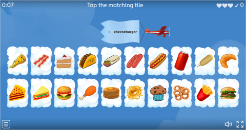 Junk Food ESL Interactive Find The Match Worksheet
