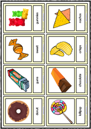Junk Food ESL Printable Vocabulary Learning Cards