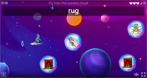 Living Room Objects ESL Vocabulary Airplane Game