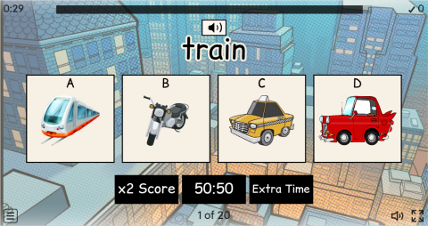 Means of Transport ESL Interactive Vocabulary Quiz Show