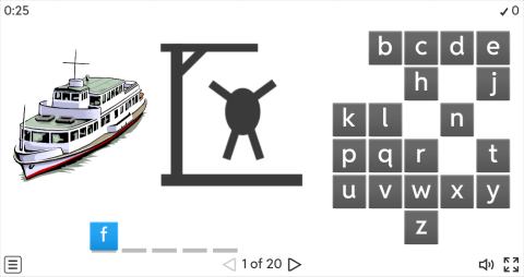 Means of Transport ESL Interactive Hangman Game