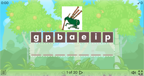 Musical Instruments Vocabulary ESL Interactive Anagram