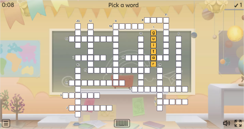 Musical Instruments ESL Interactive Crossword Puzzle