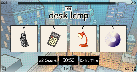 Office Objects ESL Interactive Vocabulary Quiz Show
