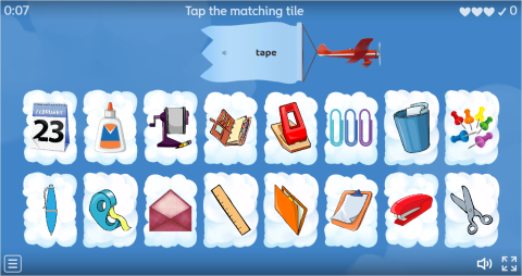 Office Objects ESL Interactive Find The Match Worksheet