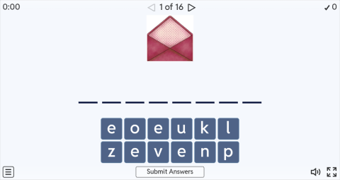 Office Objects Interactive Spell The Word Worksheet