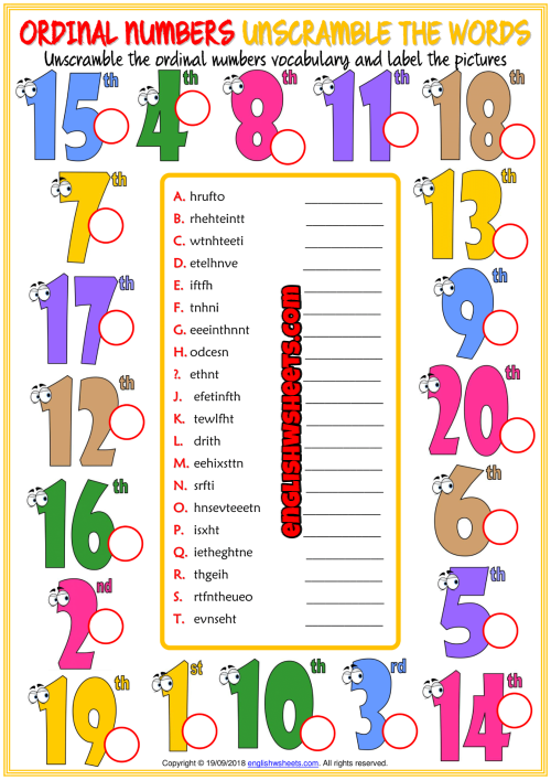 ordinal-numbers-esl-printable-matching-exercise-worksheet-for-kids