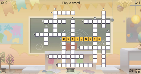 Parties Vocabulary ESL Interactive Crossword Puzzle