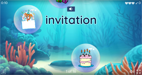 Parties ESL Vocabulary Flying Fruit Game