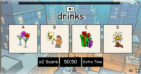 Parties ESL Interactive Vocabulary Quiz Show