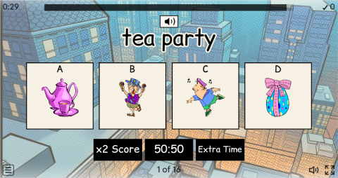 Party Types ESL Interactive Vocabulary Quiz Show