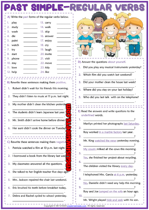 simple-past-regular-verbs-worksheet