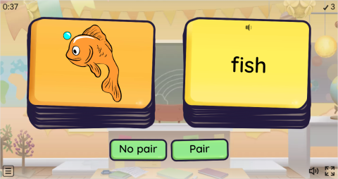 Pets ESL Vocabulary Pair or No Pair Worksheet