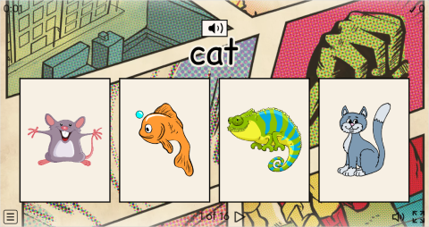 Pets ESL Interactive Vocabulary Quiz