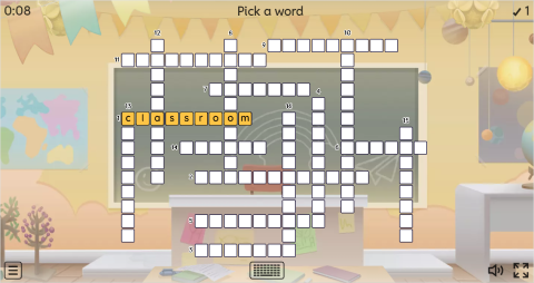 Places at School ESL Interactive Crossword Puzzle