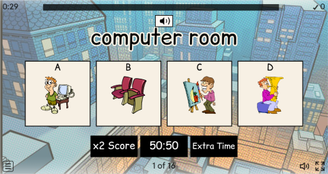 Places at School ESL Interactive Vocabulary Quiz Show