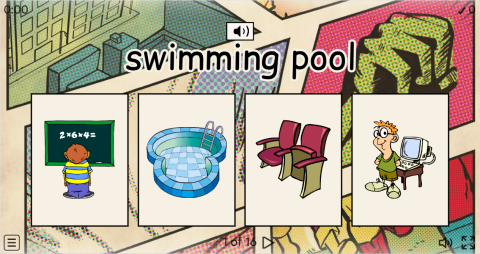 Places at School ESL Interactive Vocabulary Quiz