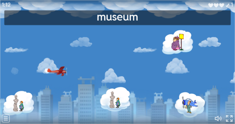 Places In A City ESL Vocabulary Airplane Game