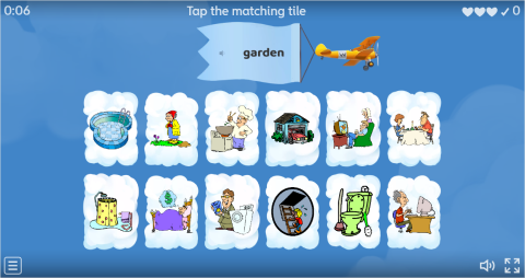 Places in a House Interactive Find The Match Worksheet