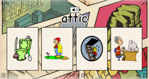 Places in a House ESL Interactive Vocabulary Quiz