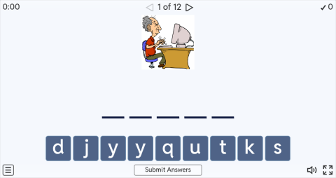 Places in a House Interactive Spell The Word Worksheet