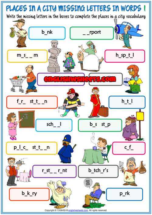 places-in-a-city-esl-missing-letters-in-words-worksheets