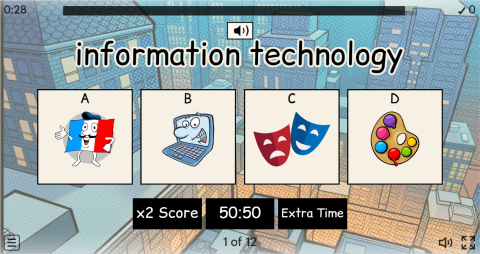 School Subjects ESL Interactive Vocabulary Quiz Show