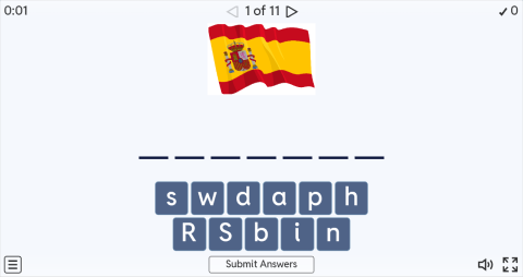 School Subjects Interactive Spell The Word Worksheet