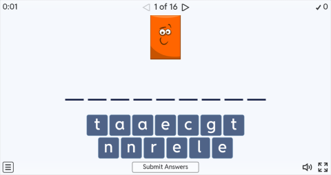 Shapes ESL Interactive Spell The Word Worksheet