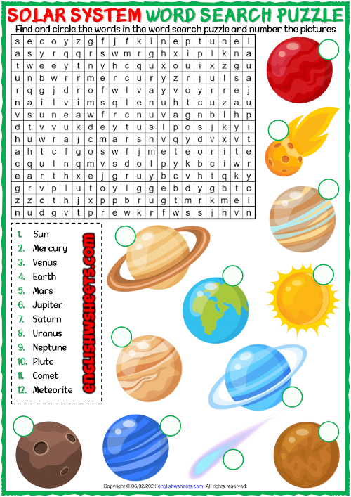 icon solar system words