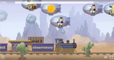 Space ESL Vocabulary Balloon Pop Game