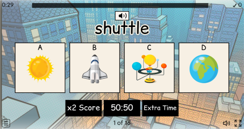 Space ESL Interactive Vocabulary Quiz Show