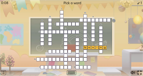 Sports Vocabulary ESL Interactive Crossword Puzzle