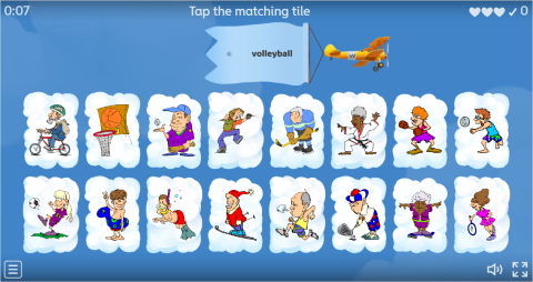 Sports ESL Interactive Find The Match Worksheet