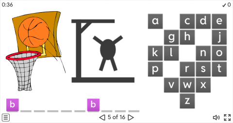 Hobbies Vocabulary ESL Interactive Hangman Game