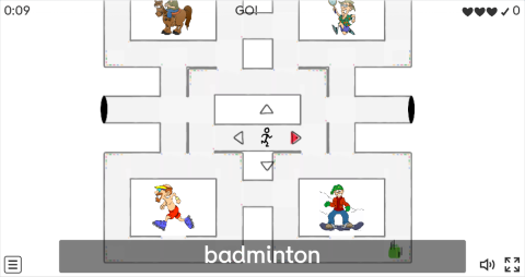 Sports ESL Vocabulary Maze Chase Game