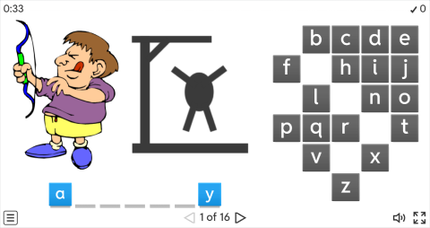 Hobbies Vocabulary ESL Interactive Hangman Game